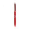 Red Clarins branded slim ballpoint pen