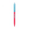 Pink retractable ballpoint pen with silver clip