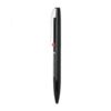 Elegant black designer pen with red button and chrome clip