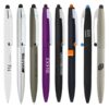 Variety of branded stylus pens aligned vertically