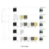 Diagram showing various colour options for product customization