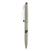 Beige stylus pen with black details and clip