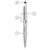 Labelled parts of a promotional stylus pen