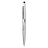 White stylus pen with a black tip and clip
