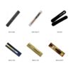 Assorted office pen sleeves in various colors and designs