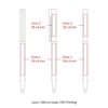 Diagram showing print zones on a promotional pen