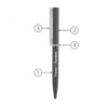 Labelled diagram of a Foster + Partners pen
