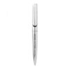 Silver John Webb branded retractable pen on white background
