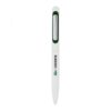White Lacoste branded pen with green accents