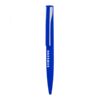 Blue Samsung branded stylus on white background