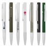 Assorted branded pens including Expedia and LG