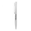 White branded ballpoint pen with clip