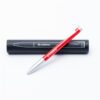 Red Vodafone-branded pen with case on white background