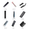 Various styles of sleek modern pens in packaging