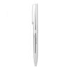 White digital stylus pen with silver clip isolated