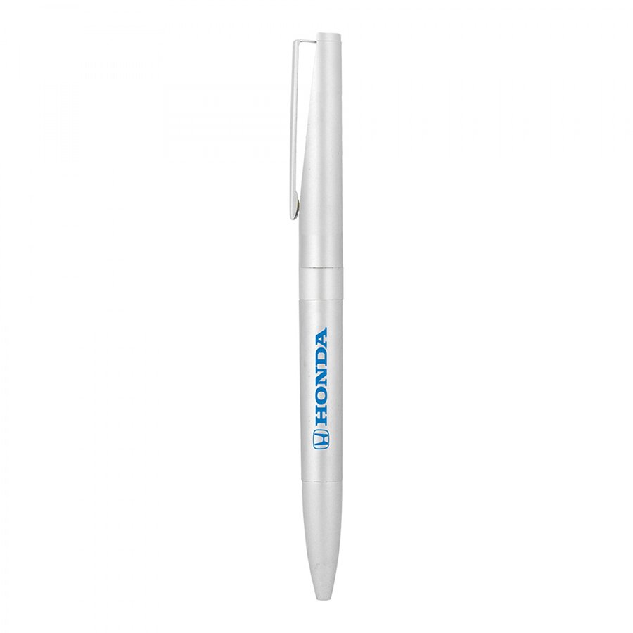 White Honda branded pen on white background