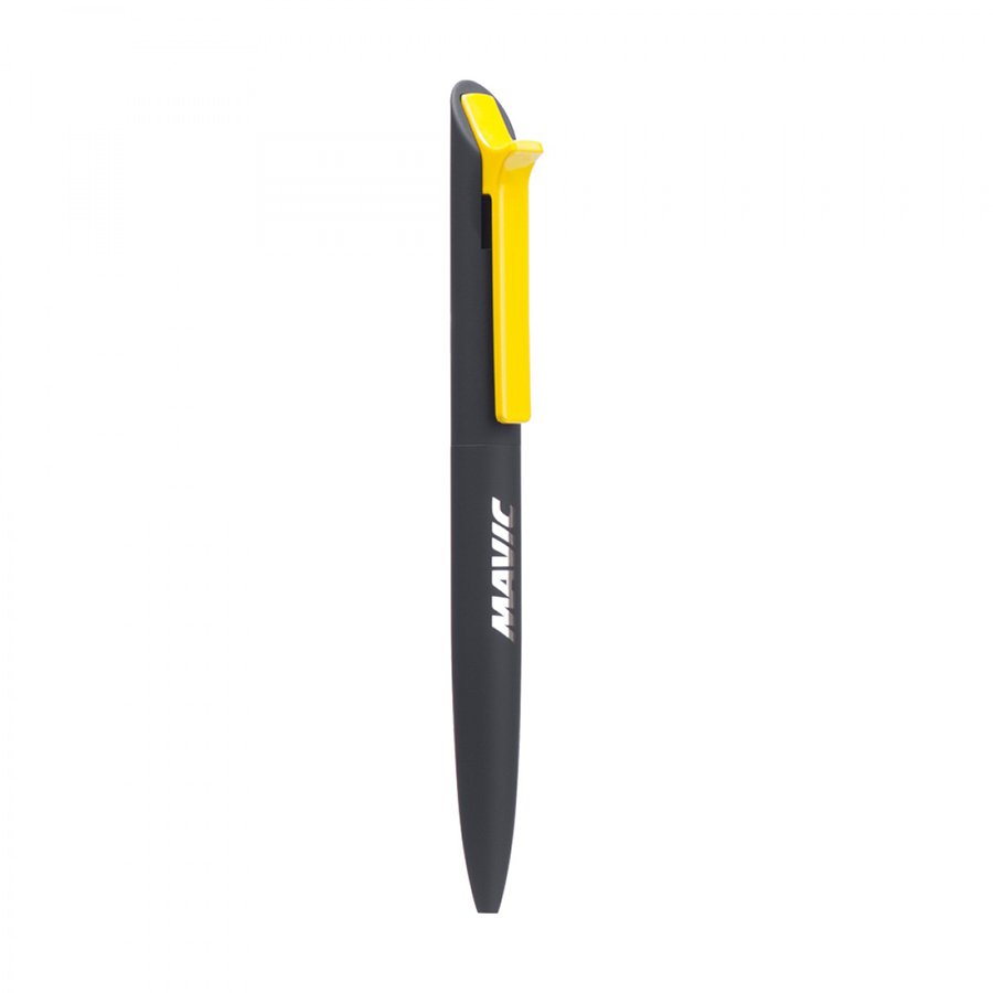 Black and yellow plastic ballpoint pen