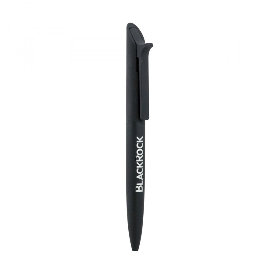 Blackrock branded black stylus pen isolated on white