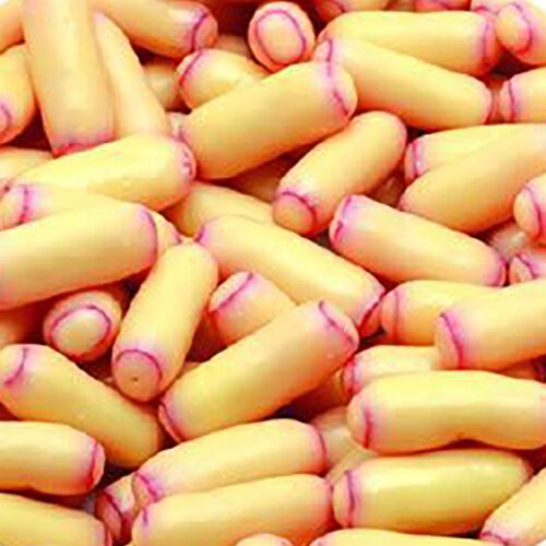 Custom Raspberry White Choc Bullets with Logo