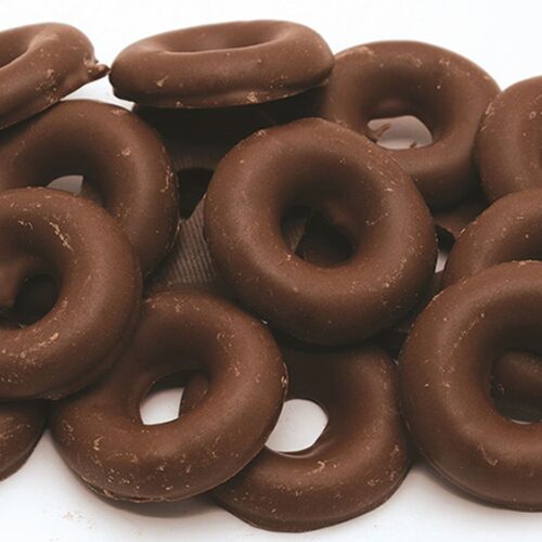 Custom Milk Choc Aniseed Rings with Logo