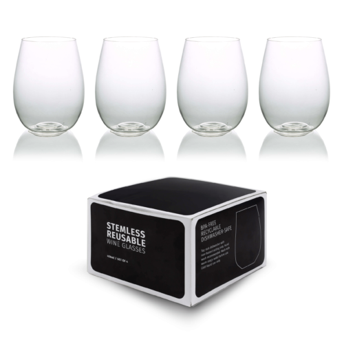 Custom Stemless Tumbler Set with Logo