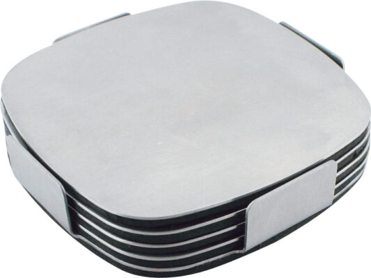 Custom Executive Stainless Steel Coaster Set with Logo