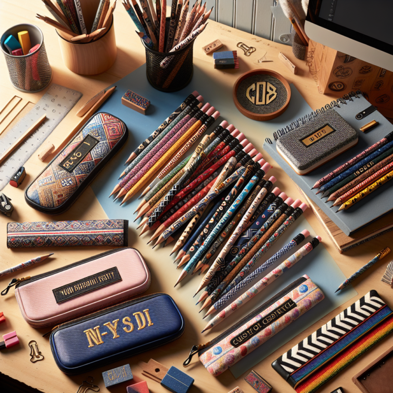 personalized pencils and pencil cases