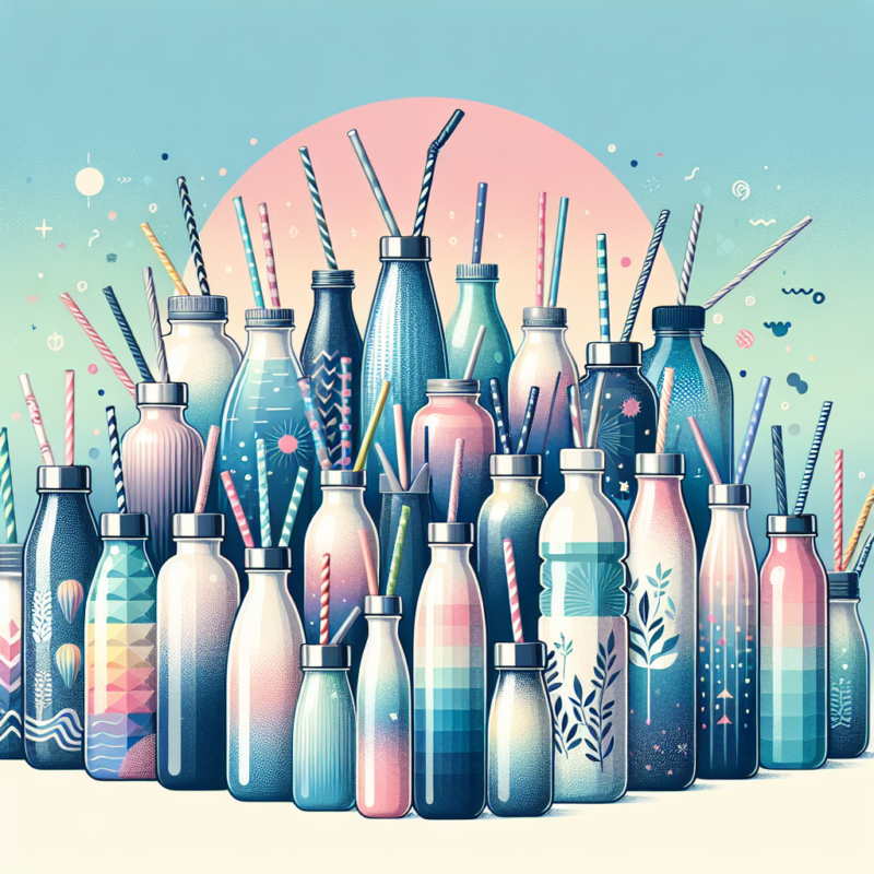 personalised water bottles with straw