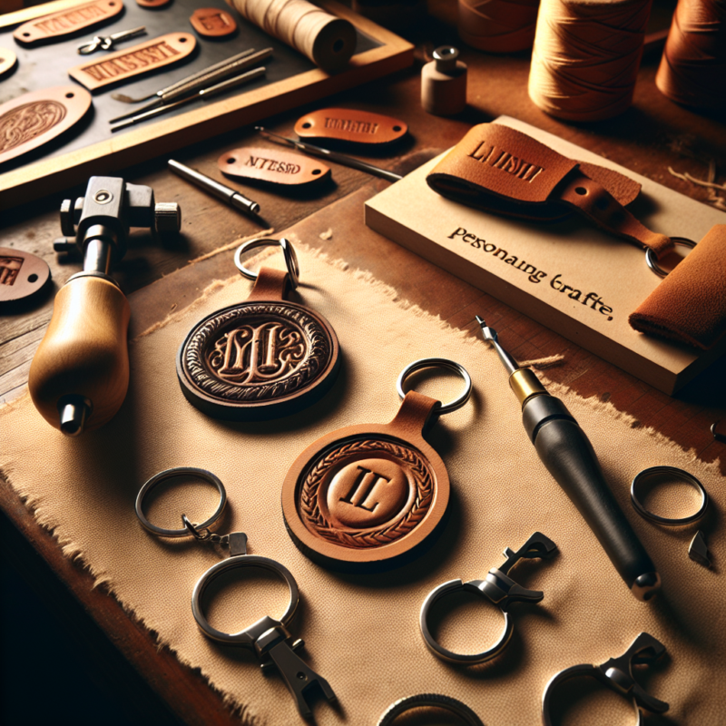 custom leather key rings